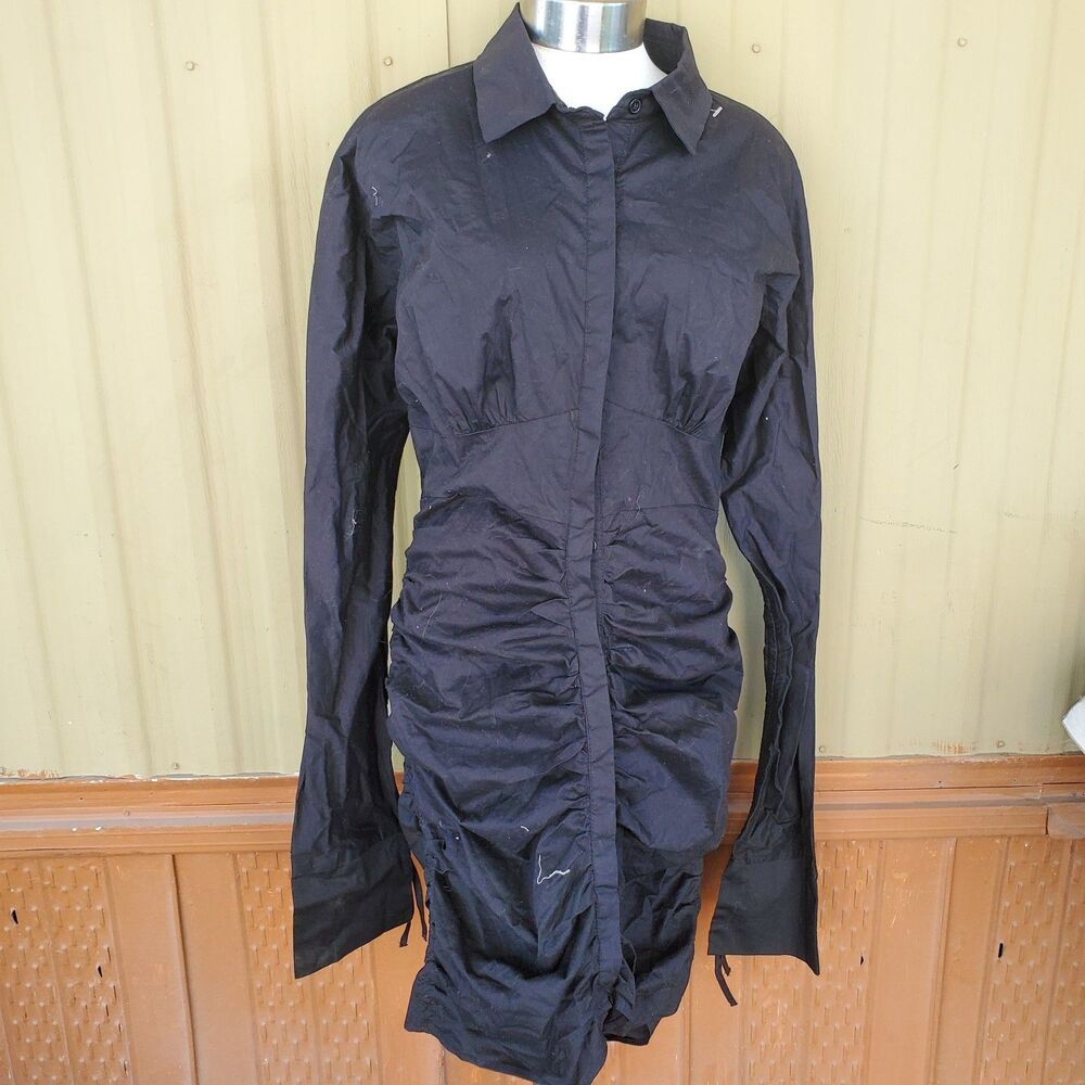 Showpo Black Long Sleeve Dress Size 8